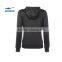 ERKE wholesale brand sports style gym black grey blank full zip womens hoodie sweatshirt