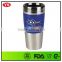 eco friendly 16 ounce food grade stainless steel travel tumbler with press lid