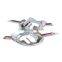 2Pcs L/R ABS Chrome Front Fog Lamp Cover