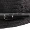 unisex black belt paper straw jazz fedora top hats