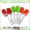 2015 newest 2 pcs per set kids silicone salad spatula with plastic handle