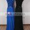 Elegant Sleeveless Sequined Embellish Royal Blue Factory Wholesale Evening Dress 2015