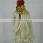 Custom plain yellow flower red small formal hat with hair attached