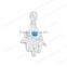 2016 zircon stone pendant jewelry opal hamsa shaped pendant with cz