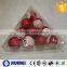 Different Colors Plastic Christmas Ball With Triangle PVC Box