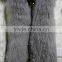Latest style European style knitted women winter lamb fur vest