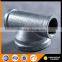 High performance export banded galvanized npt tee banded malleable iron pipe fitting