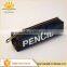 Wholesale black pvc custom beautiful pencil case with zipper