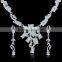 Rellecona High Quality AAA+ White Cubic Zirconia Jewelry Set Necklace Earring For Wedding