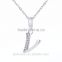 S067V Globalwin Wholesale 925 Silver Alphabet Letter V Victor Paved with Crystals Charms