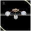 2016 Best Selling France Gold Plated Glass Shade Modern Ceiling Light,White Color Shade Ceiling Light