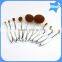 Wholesale make up brushes private label 10pieces tooth shape makeup brushes oval foundation makeup brush