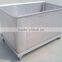 Aluminum alloy turnover container with casters, metal plated container, aluminum container