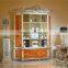 Unique Elegant Luxury Bookcase, Personality Designed Neo Classical Fashion Display Bookcase Cabinet with Drawers