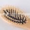 Elastic massage wooden comb with hanging hole/hair brush