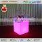square led lighted plastic restaurant table / banquet hall tables