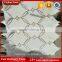 Low price waterjet white carrara marble mosaic tiles