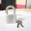 50 mm square stainless steel padlock with 3 keys