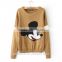 Customize Cartoon Jacquard Long Sleeve Sweater For Ladies