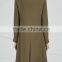 Wholesale Ladies Apparel Front Slip Pockets Dark Olive Piped Crepe Coat(DQE0371C)