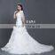 Latest style lace and beaded embroidery plus size wedding dress