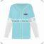Fashion Design Ladies Baseball Jersey Two Tone Couble Sleeve Baseball Tee Custom Baseball Top Wholesale