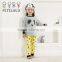 Panda Pattern Boys And Girls Kids Pajamas Sets With Match Blinder