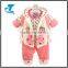 2016 New 100% Cotton winter baby romper set with pattern