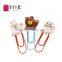 Planner clip nimal shape silica gel paper clip customizable cartoon clip
