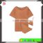 Copper Bamboo Jersey t Shirt Soft Cup Bra and Brief Sleeping Wear Set