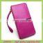 Women leather zipper clutch long wallet purse