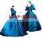 Rose Team-Free Shipping Custom-made Elegant Aristocrat Gothic Dress Blue Victorian Dress Ball Gown