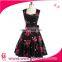 made in china retro floral dress bow rose flower vintage swing Rockabilly