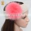 Factory direct supply ladies headbands girl headband with fur pom pom