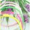 Women Girls Hair Clasp Colored Satin Covered Resin Hairbands 0.8cm Head Hoop Hair Accessory