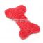 Custom colorful and durable plush pet bone toys with squeaker