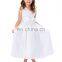 Grace Karin Sleeveless V-Neck White Chiffon Flower Girl Princess Bridesmaid Wedding Pageant Party Dress 2~12 Years CL010429-1