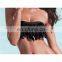 Bikini Swimsuit Bandeau Fringe Black Coral