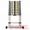 3.8m Aluminum Telescopic ladder With Finger Gap And Stabilize Bar