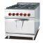 Commercial 4 Burners Gas Cooking Range Cooker Kitchen Equipment With Gas Electric Oven