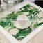 Custom Green Leaf Printing Western Dining Table Mat