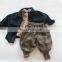 Children's plaid bloomers 2020 autumn new products Korean retro style threaded foot corduroy pants for boys and girls