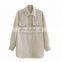Casual Women Fashion Jacket Office Ladies Plaid Long Overcoat Outwear Coat