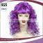 cheap fashion purple tight curly party wigs