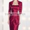 Knee-Length Mother of the Bride Dress with Three Quarter Sleeve Jacket and Beading High Quality Mother of the Bride Dress