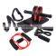 Factory custom 6-in-1 ab roller kit with knee mat wheel jump rope gym equipment  push up bragrips stands TPE tension belt