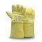 Yellow Aramid 500 degree heat resistant gloves Palm Reinforcement High Temperature Resistant Factory Workshop Protection