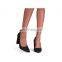 Elegant suede design medium block high heel pumps court shoe pointed toe sandals shoes ladies other colors option are available