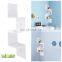 White  Wall Mount Bookcase Storage Organizer 3 Tier Zig Zag Floating Corner Shelf
