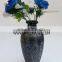 golden powder coated metal flower vases